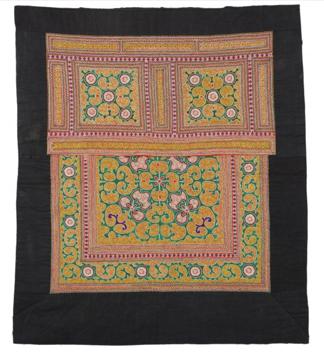 织金苗族绞线绣背扇片