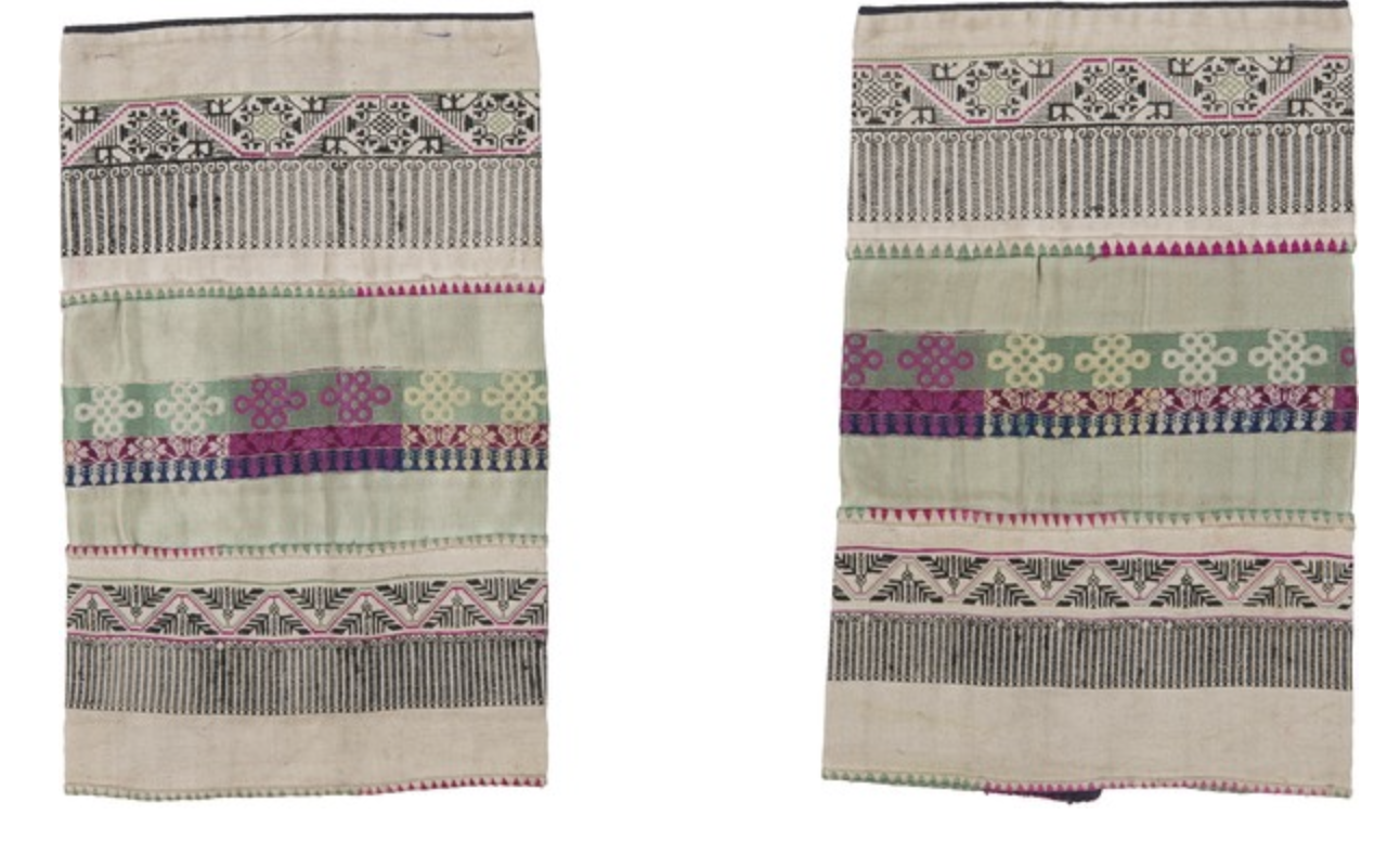 苗族数纱绣袖套