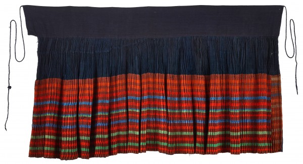 剑河红苗彩条纹百褶裙