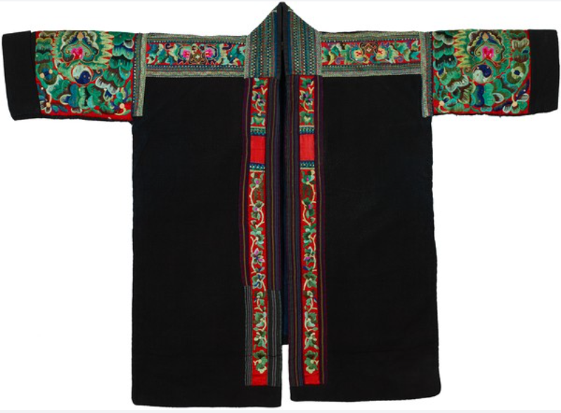 苗族刺绣对襟中袖女上衣